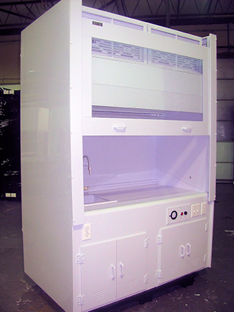 Free Standing Polypropylene Class 100 Laminar Flow Exhausting Cleanroom Work Station for Wafer Processing